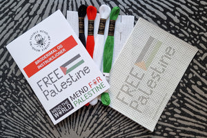 Vannløselige broderimaler: Mend The World - Mend For Palestine 1