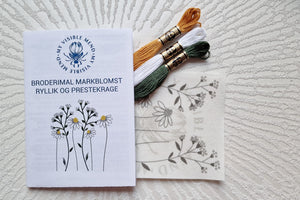 Vannløselige broderimaler: Markblomst sett (6stk)