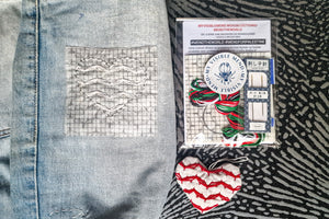 Vannløselige broderimaler: Mend The World - Mend For Palestine Olivenblader hjerter