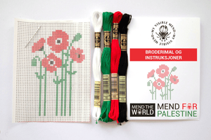 Vannløselige broderimaler: Mend The World - Mend For Palestine 2