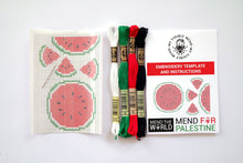 Load image into Gallery viewer, Vannløselige broderimaler: Mend The World - Mend For Palestine 3
