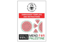 Load image into Gallery viewer, PDF Embroidery Patterns: Mend The World - Mend For Palestine 3 DOWNLOAD
