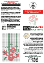 Last inn bildet i Galleri-visningsprogrammet, PDF Broderimaler: Mend The World - Mend For Palestine 2 NEDLASTBAR
