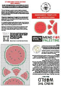 PDF Embroidery Patterns: Mend The World - Mend For Palestine 3 DOWNLOAD