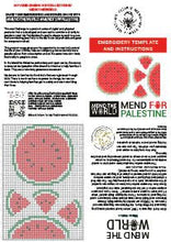 Load image into Gallery viewer, PDF Broderimaler: Mend The World - Mend For Palestine 3 NEDLASTBAR
